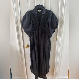 Entro Black Midi Dress